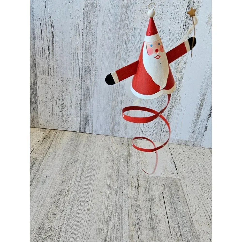 Dept 56 spiral metal Santa‎ tree ornament decor